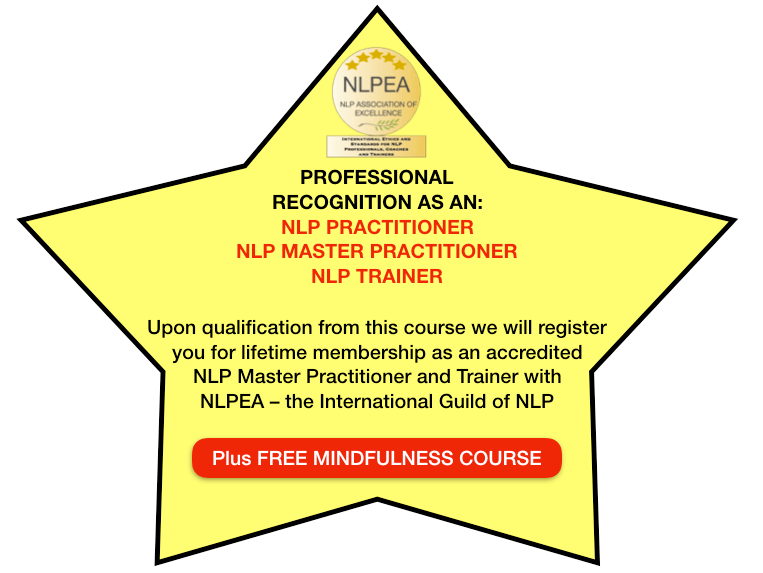 Professional Recognition as an NLP Master Practitioner & Trainer