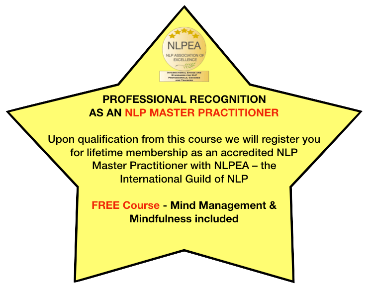 Professional Recognition as an NLP Master Practitioner