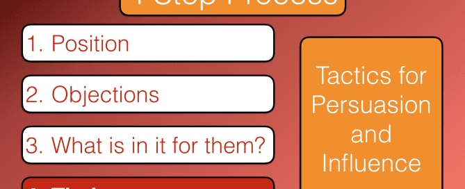 Tactics for persuasion and influence