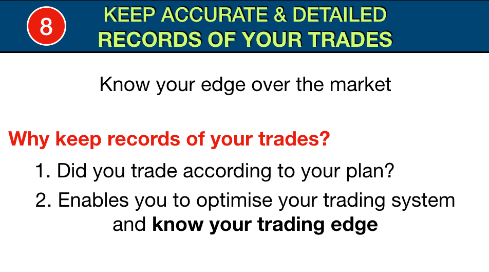 Successful Trader Part 8 - keeping trading records